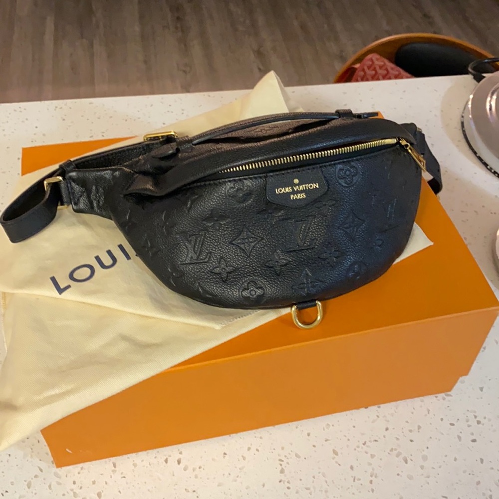 Louis Vuitton black empreinte bumbag